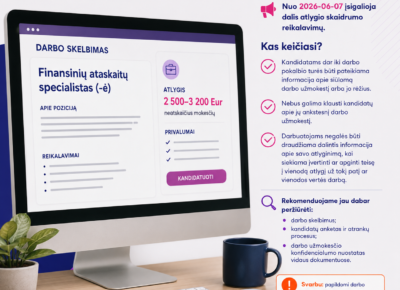 Darbo skaidrumo reikalavimai