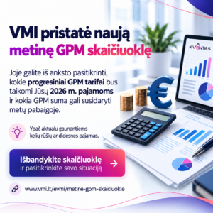 Nauja metinė GPM skaičiuoklė (2) VMI pristatė naują metinę GPM skaičiuoklę